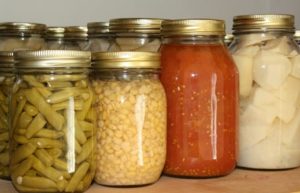 Various canned vegetables