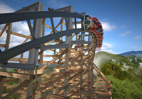 Photo of a roller coaster